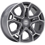 VELARE VLR-ST Platinum Grey Machined Face Platinum Grey Machined Face 18"(VLR-ST-18-8-5160-65.1-50-PGMF)