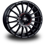 OZ Superturismo GT Black MATT BLACK RED LETTERING 14"(W0190420079)
