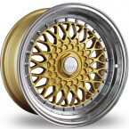 Dare RS Gold Polished - Chrome Rivets Gold Polished / Chrome Rivets 15"(D15704100-108GPDRS20-Dare-20-4x100-15-7)